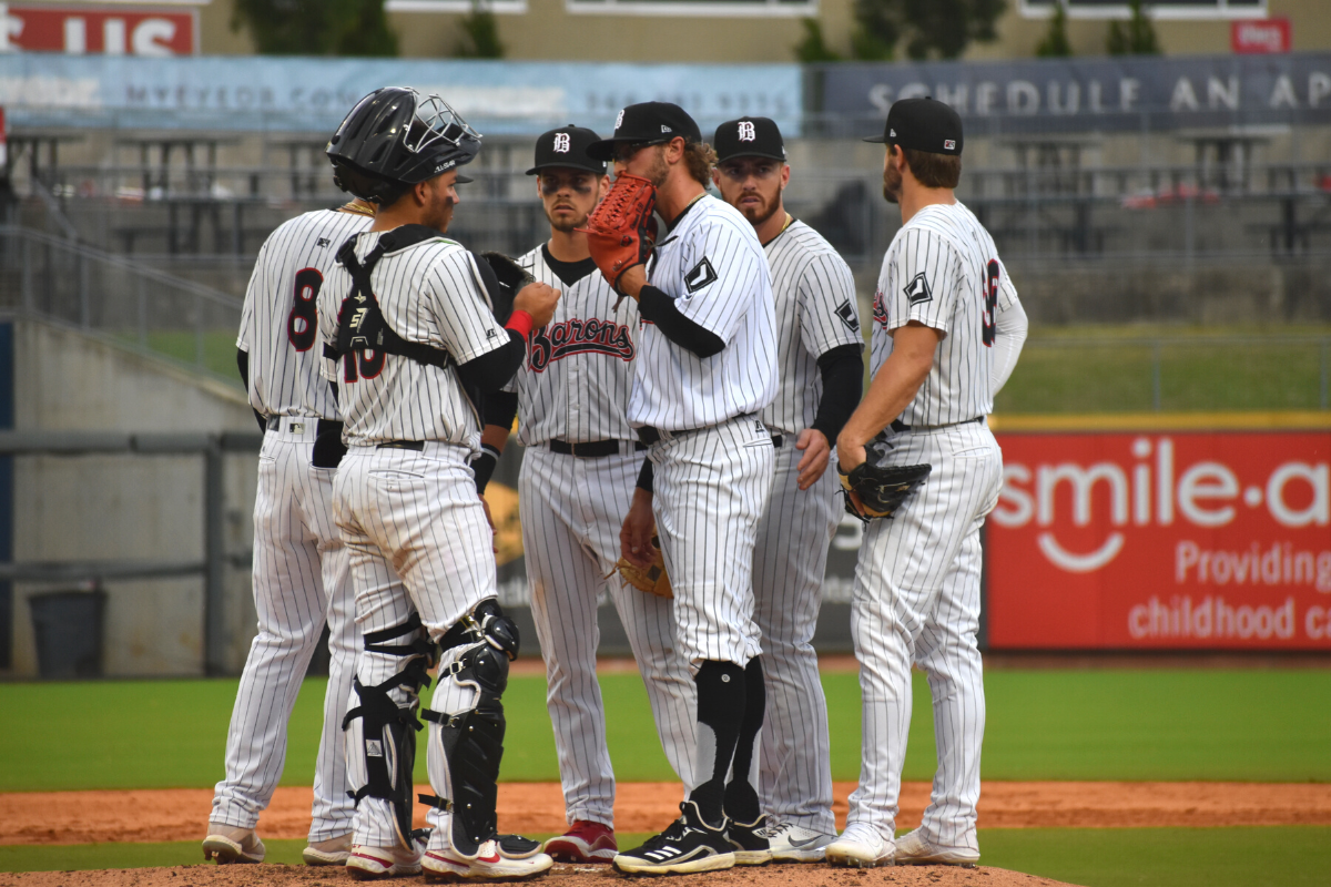 Barons Team Huddle